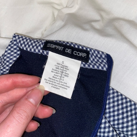 SOLD Blue and White Midi Patterned skirt - Picture 2 of 3